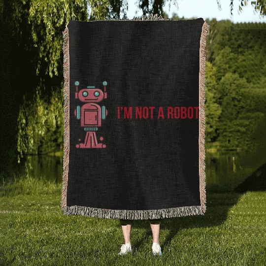 Trust me, I'm not a robot (Yet) Software Engineer Woven Blankets