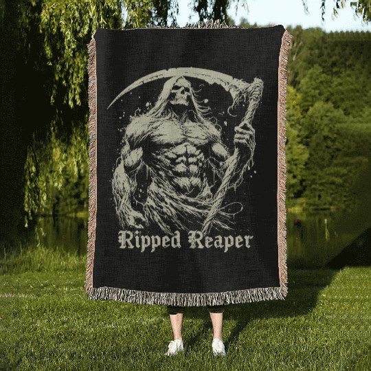 Ripped Reaper Woven Blankets