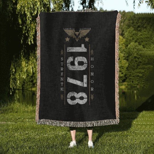 Limited Edition 1978 Strength and Honor Birthday Woven Blankets
