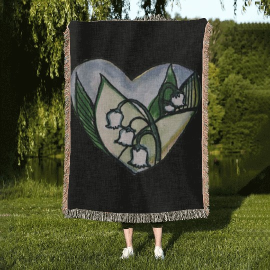 Lily of the Valley Woven Blankets