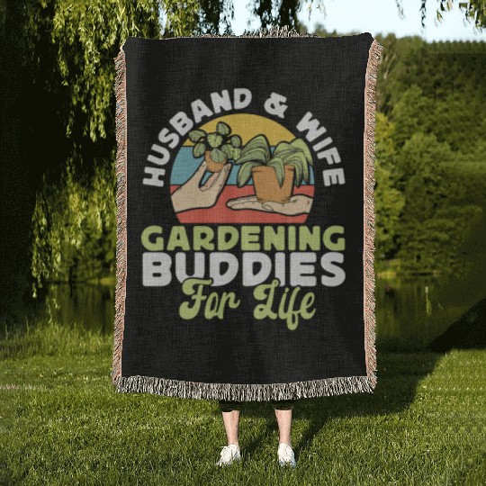 Plant Lover Gardening Husband Wife Woven Blankets