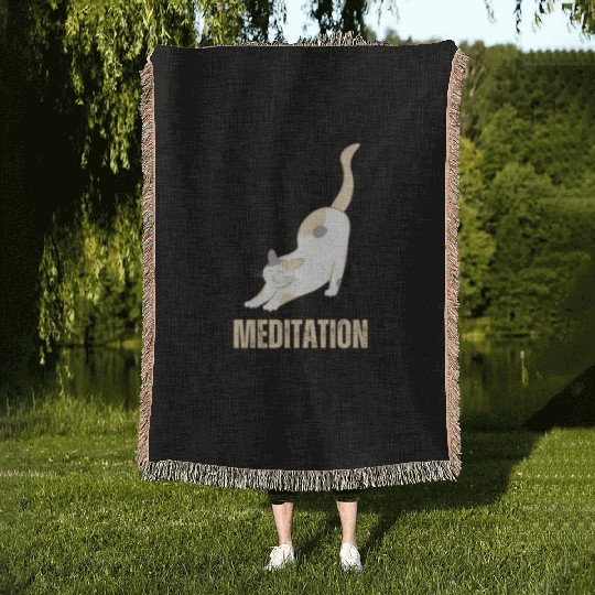 yoga, Meditation Woven Blankets