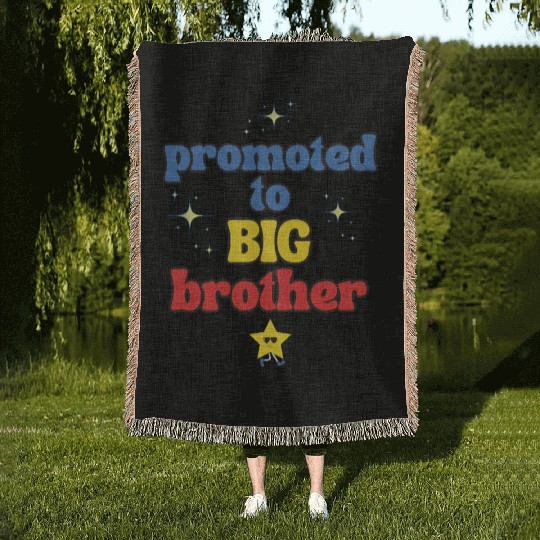 Promoted to BIG Brother – Kids & Toddler Tees Woven Blankets