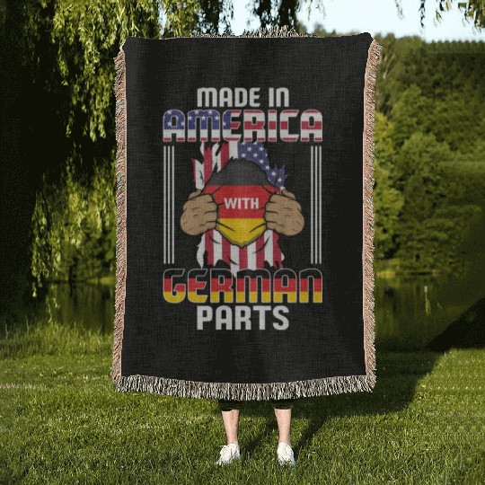 Made In America With German Parts USA Woven Blankets