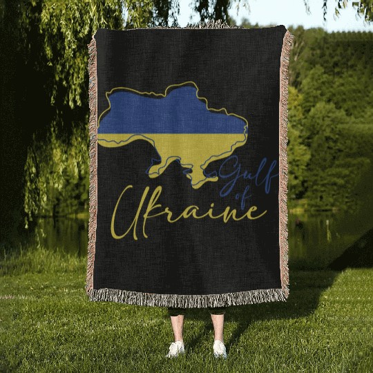 Azov and black sea of Ukraine Woven Blankets