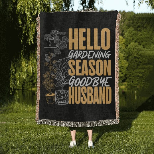 Plant Lover Gardening Husband Wife Woven Blankets