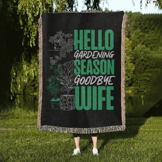 Plant Lover Gardening Husband Wife Woven Blankets