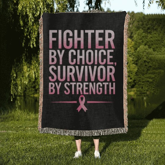 Cancer Survivor Chemotherapy Chemo Beat Cancer Woven Blankets