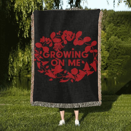 Botanical Growth Statement Design Woven Blankets