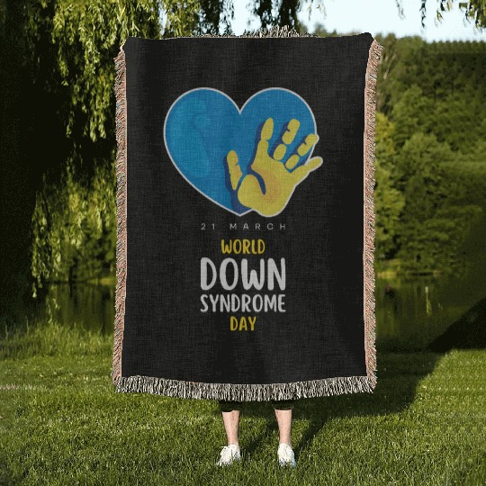 World Down Syndrome Awareness Men Women Kids Woven Blankets