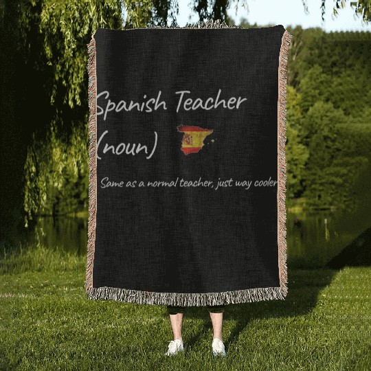 Spanish Teacher Same As Normal Teacher Cooler Woven Blankets