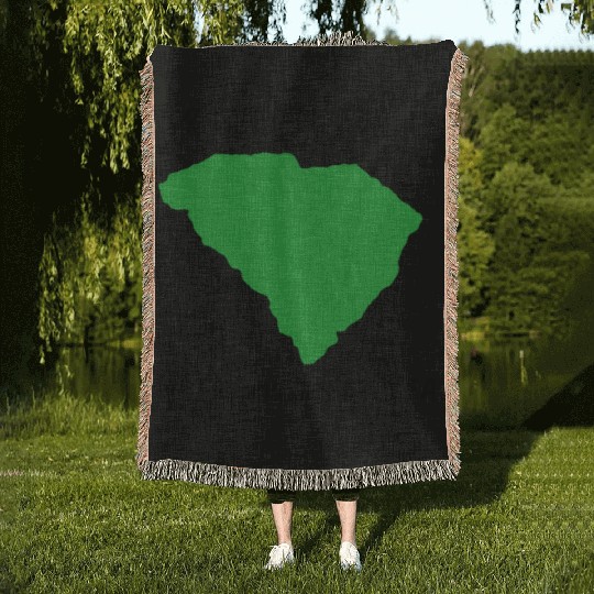 Raised On BBQ, Grits, and Sweet Tea South Carolina Woven Blankets
