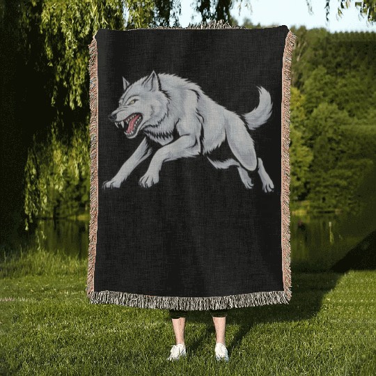 Alpha Wolf Woven Blankets