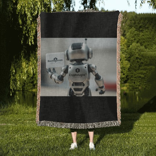 Rocketman Robot Woven Blankets