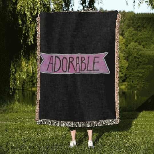 Adorable Cute Typography Woven Blankets