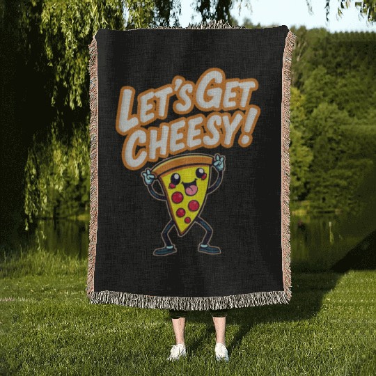 Let s Get Cheesy Woven Blankets