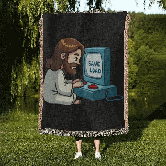 Jesus Saves and Loads Woven Blankets