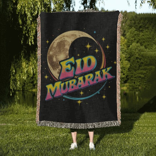 Eid Mubarak Celebration Woven Blankets – Festive & Joyful