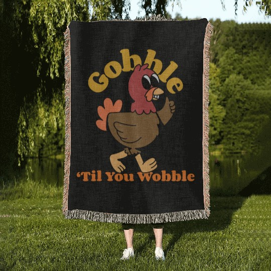 Dancing Turkey | Gobble 'Til you Wobble | Woven Blankets