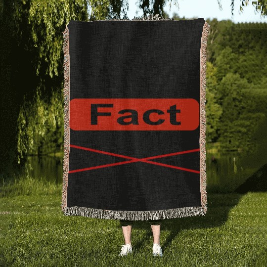conspiracy fact Woven Blankets