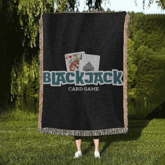 Blackjack: The Classic Card Game Woven Blankets