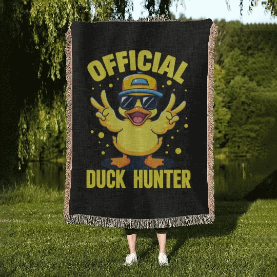Duck Hunting Cruise Ducking Cruising Ducks Hunter Woven Blankets