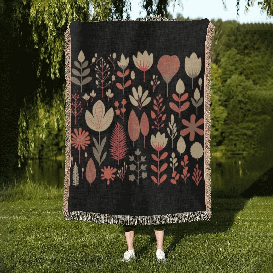 Spring Flowers Woven Blankets