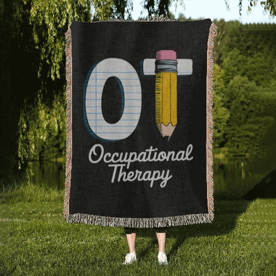 Pediatric Occupational Therapy Cute Pencil Back Woven Blankets