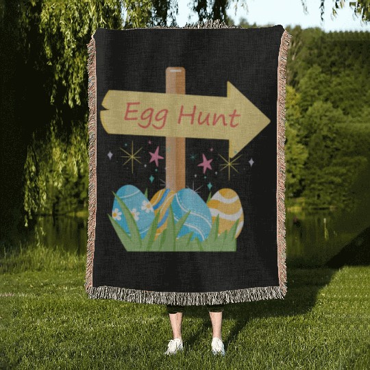 Egg Hunt Adventure – Fun & Festive Easter Apparel Woven Blankets