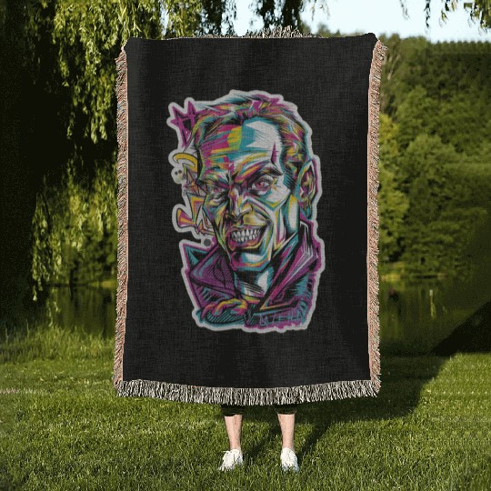 Graffiti Villain Woven Blankets