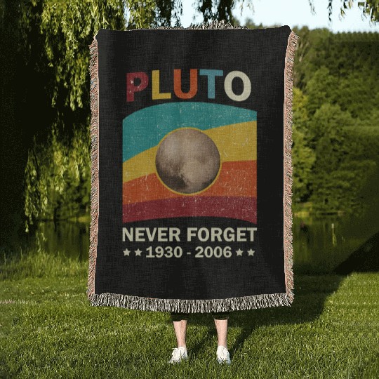 Pluto Never Forget Tribute 1930-2006 Woven Blankets