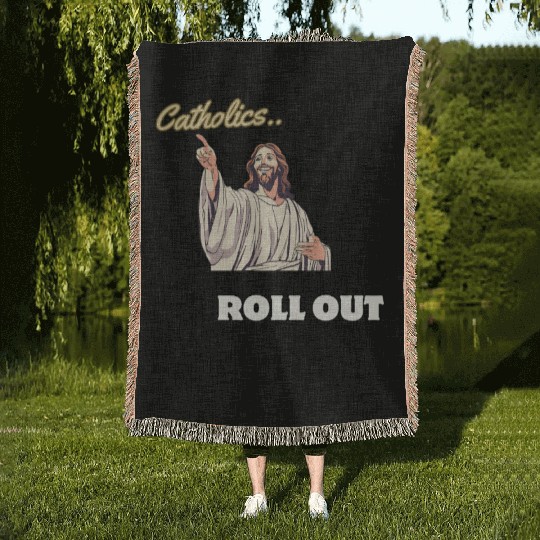 Catholics Roll Out- Jesus Transformer Woven Blankets