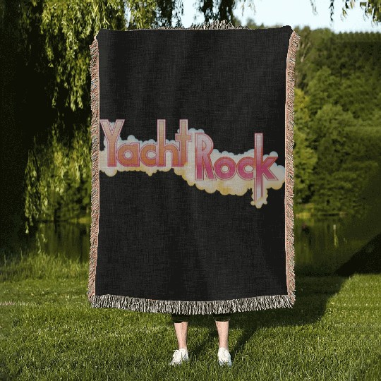 Yacht Rock Party Boat Drinking Woven Blankets Vintage 70s