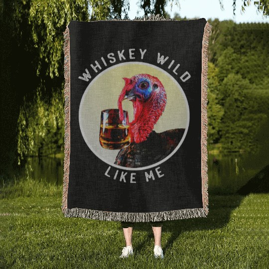 Silly Derby Phrase Funny Hat Horse Racing Bourbon Woven Blankets