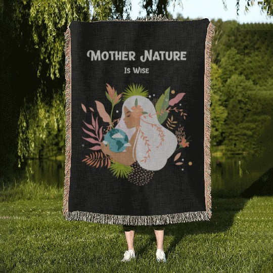 Earth Day Mother Nature Woven Blankets