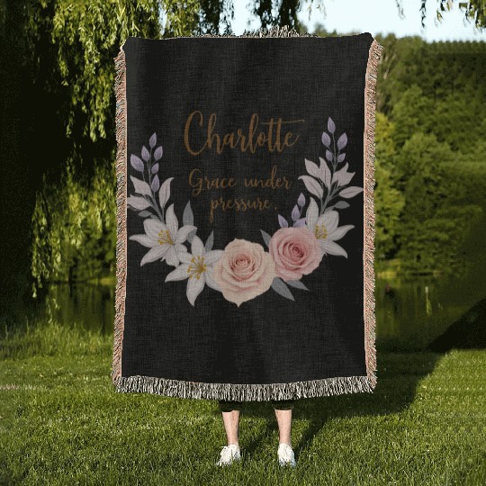 Charlotte, grace under pressure Woven Blankets