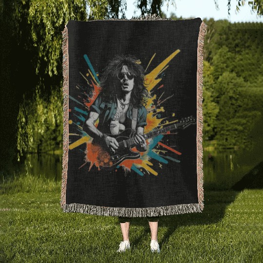 Rock and Roll Youth Avatar Stickers Woven Blankets