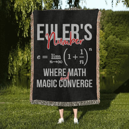 Euler's Number Where Math and Magic Converge Woven Blankets