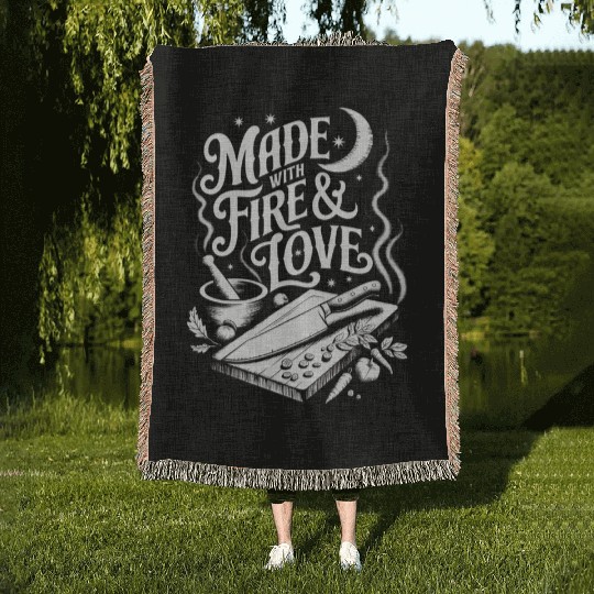 Made with Fire and Love Cooking Woven Blankets