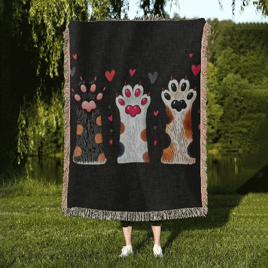 Cat Quotes Cat Lover Woven Blankets