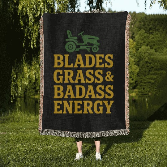 Landscaper Lawn Boss Outdoor Life Green Thumb Gras Woven Blankets