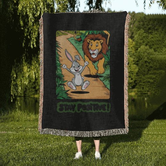 Stay Positive | Motivational & Inspirational Quote Woven Blankets