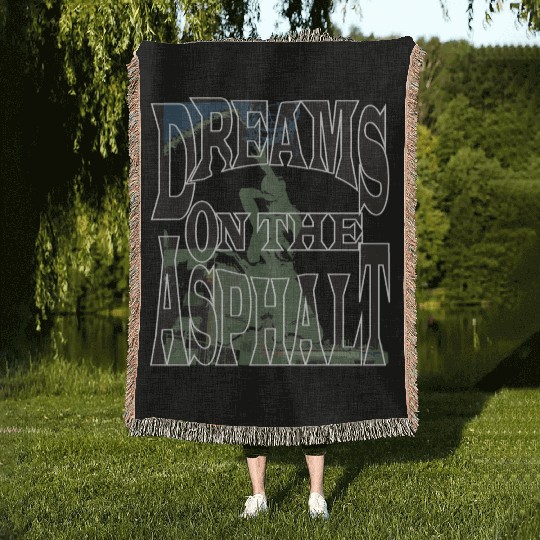 Dream on the Asphalt Woven Blankets