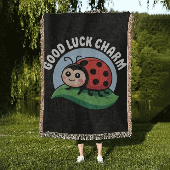 Lucky Ladybug Woven Blankets