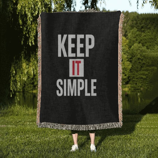 Keep It Simple – Minimalist Quote Woven Blankets