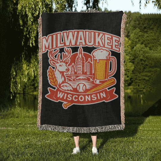 Milwaukee Wisconsin Woven Blankets