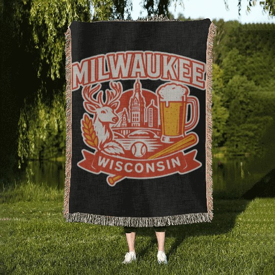 Milwaukee Wisconsin Woven Blankets