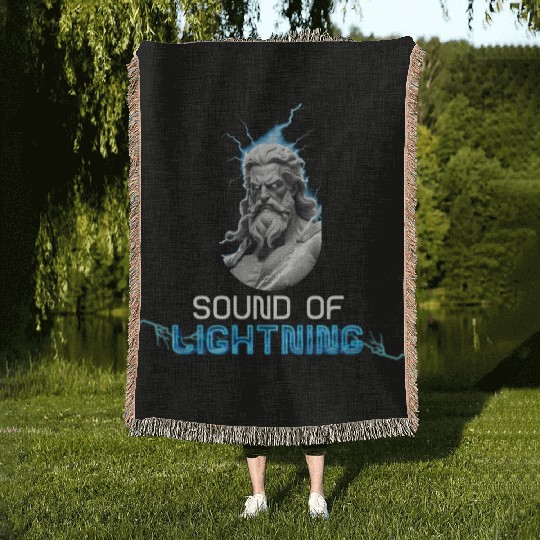 "Lightning God Zeus Woven Blankets – Epic Mythology