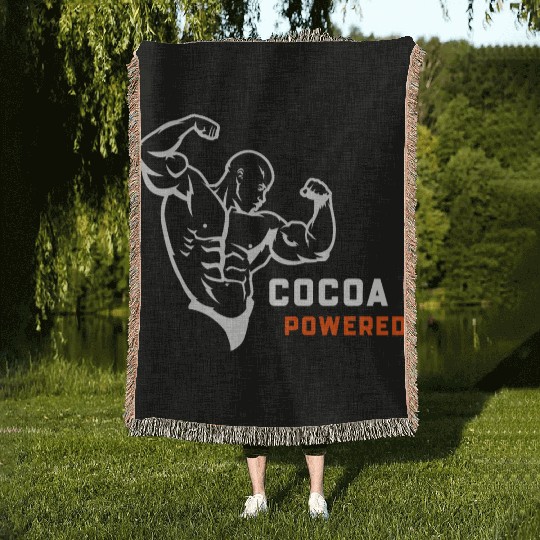 Cocoa Powered Chocolate Gym Woven Blankets