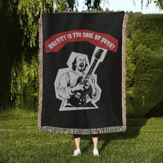 Shakespeare Guitar Bravity Punk Woven Blankets